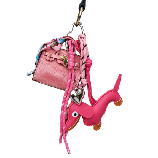 Mini Handbag Matching With Hanging Ropes Charm