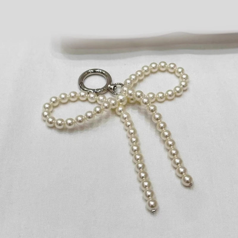 Fashion Pearl Bowknot Charm