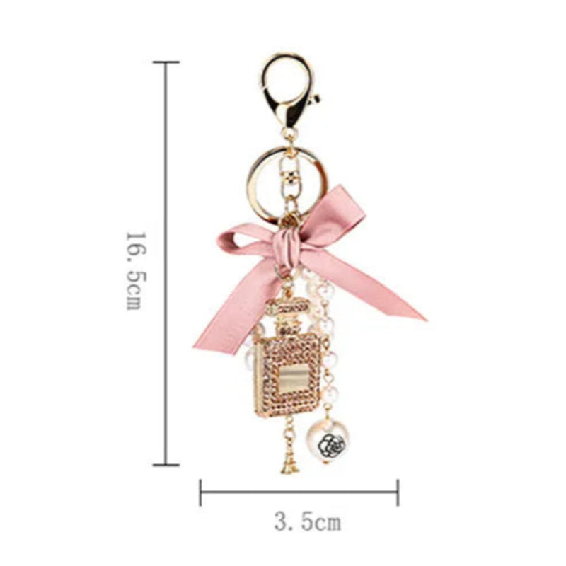 Pearl Perfume Bottle Bag Charm