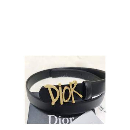 Designer DC Buckle Belt Black