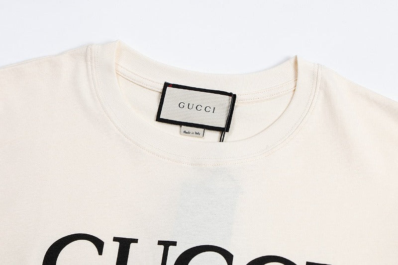 Logo-Print GG Cotton T-Shirt Beige