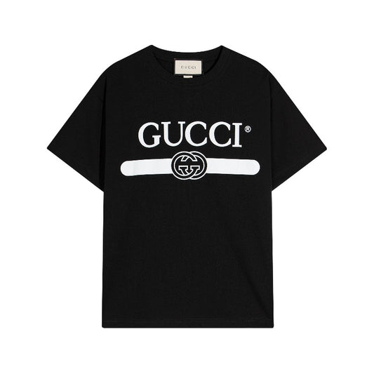 Logo-Print GG Cotton T-Shirt Black