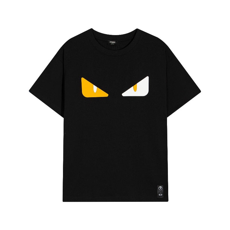 Monster Eyes Cotton T-shirt Black For Men