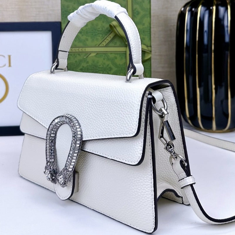 Dionysus Top Handle Bag White