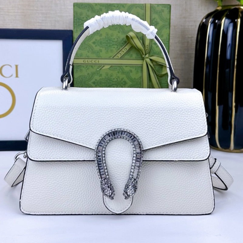 Dionysus Top Handle Bag White