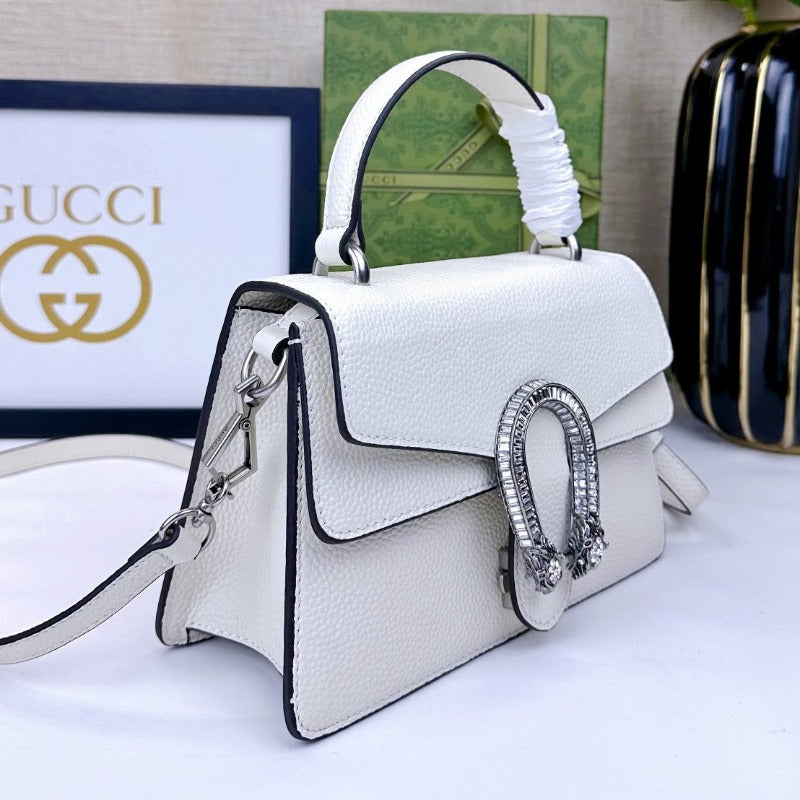 Dionysus Top Handle Bag White