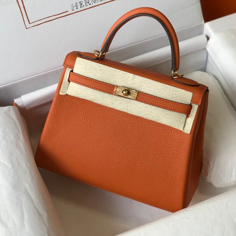 Kelly Handbag 28 Orange