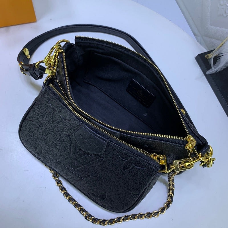 Multi Pochette Shoulder Bag Black