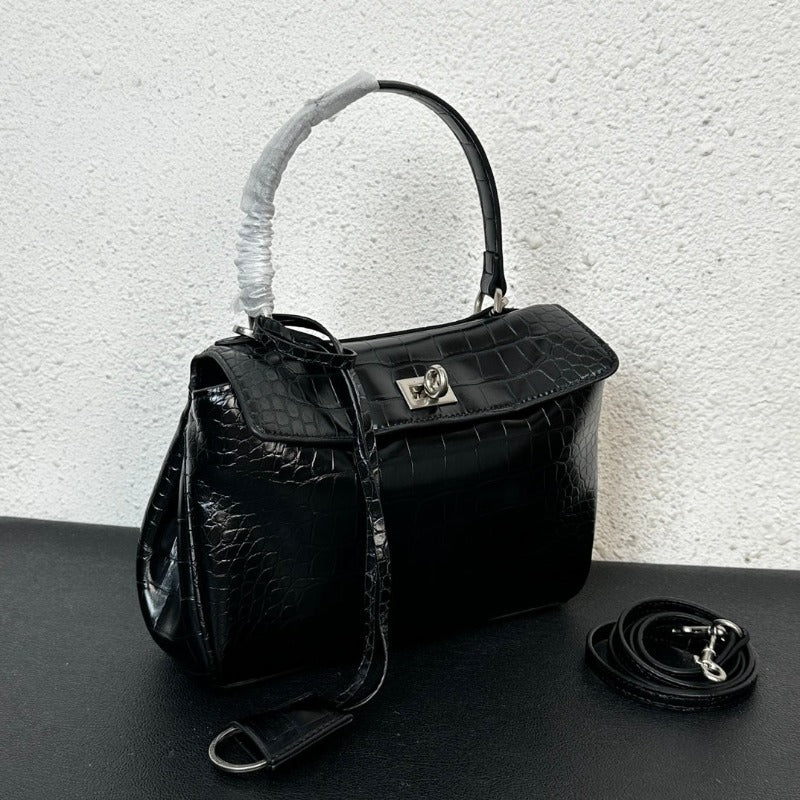 Rodeo mini Black Croc New