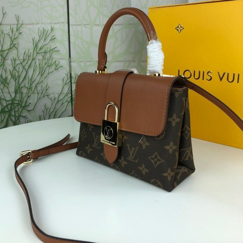 Locky Bb Lona Monogram Bag Brown