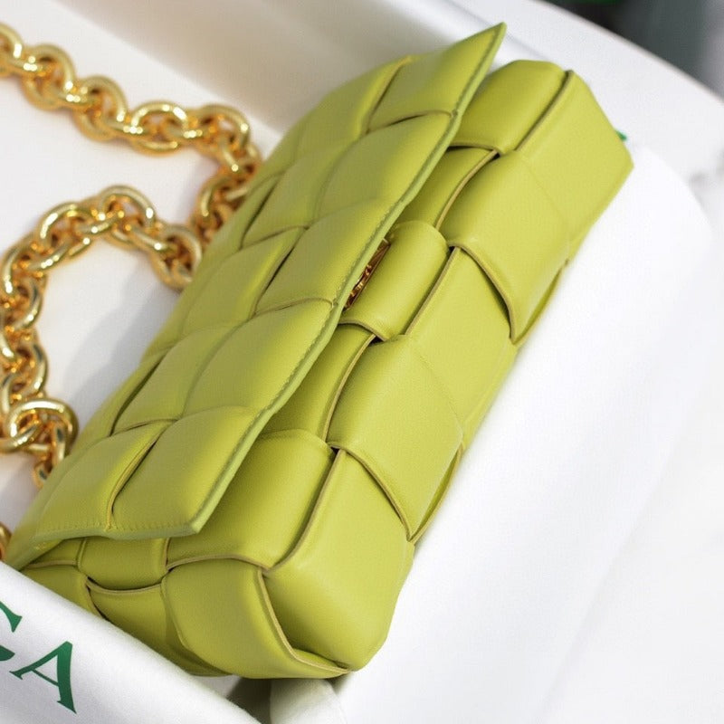 Cassette Shoulder Chain Bag Lime