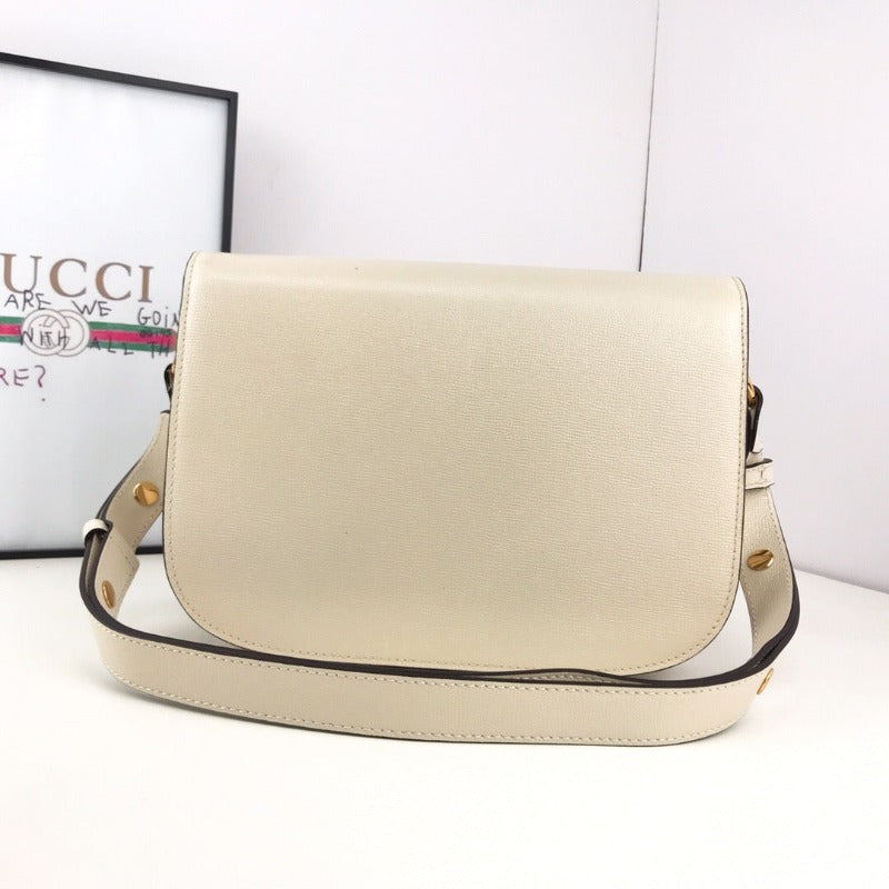 Horsebit 1955 Shoulder Bag Milk White