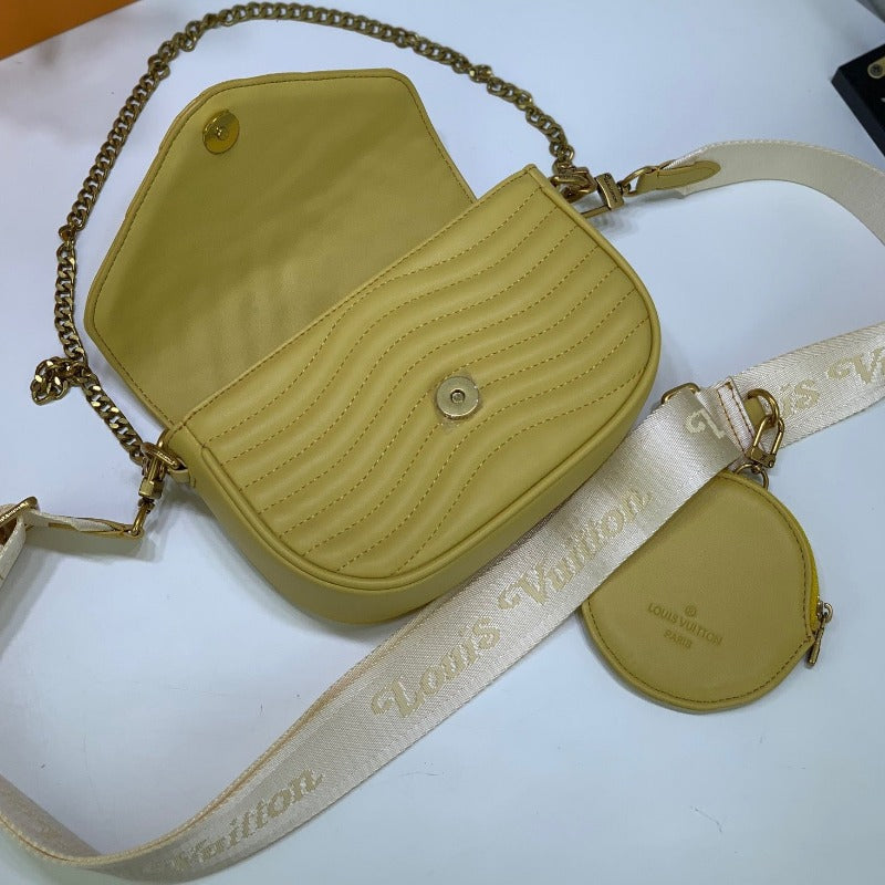 Wave Multi Pochette Bag Yellow