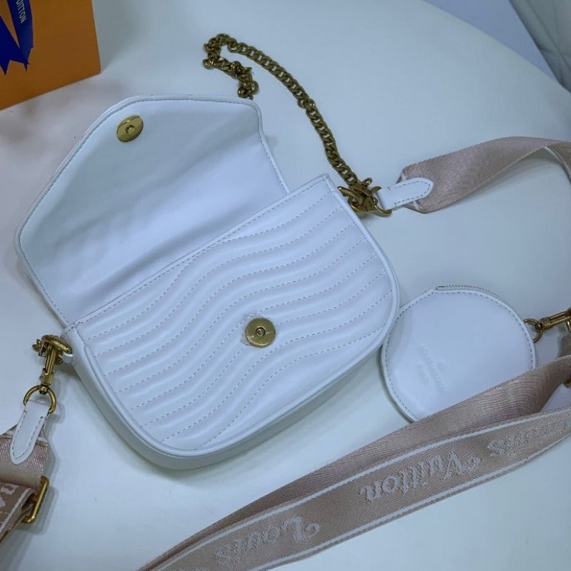 Wave Multi Pochette Bag White