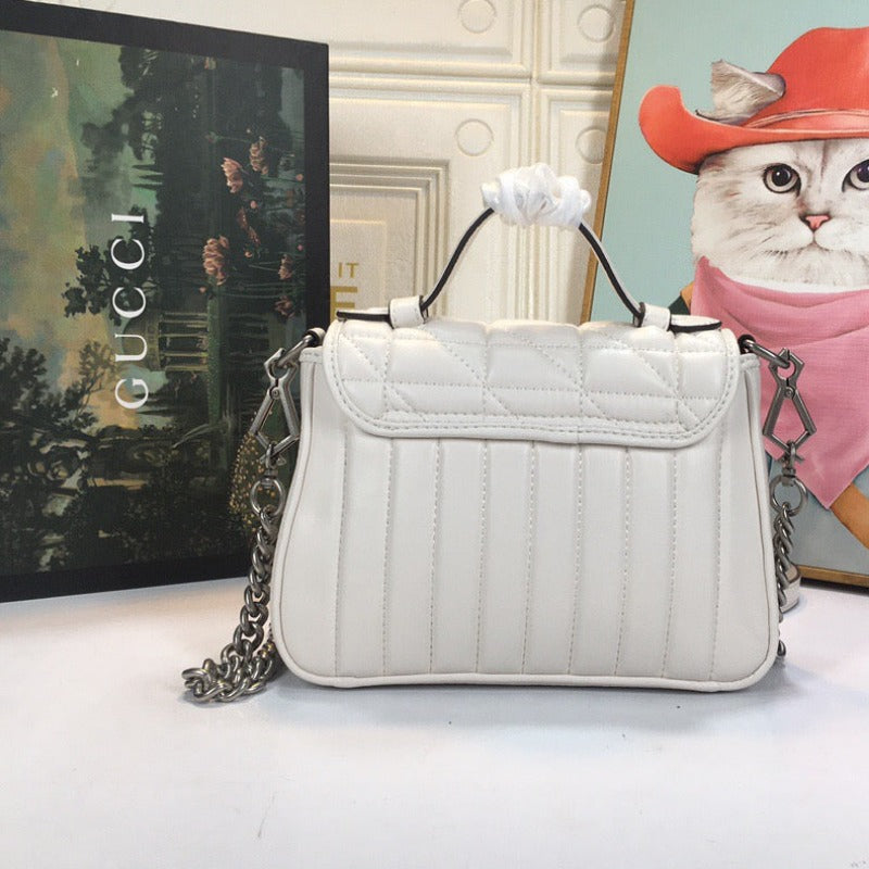 Marmont Mini Top Handle Bag White