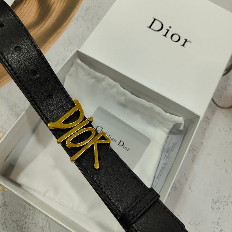 Designer DC Buckle Belt Black