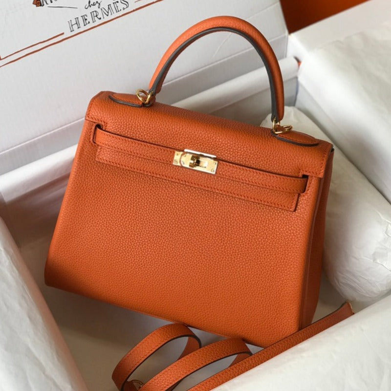 Kelly Handbag 28 Orange