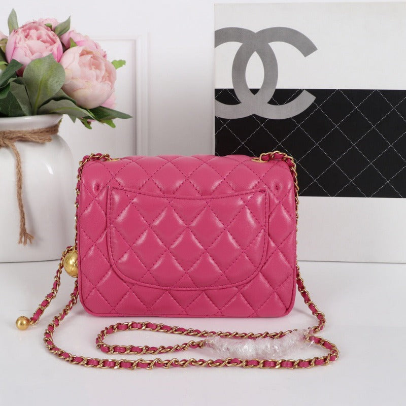 Klassische Mini-Flap-Tasche Rosy Pink 