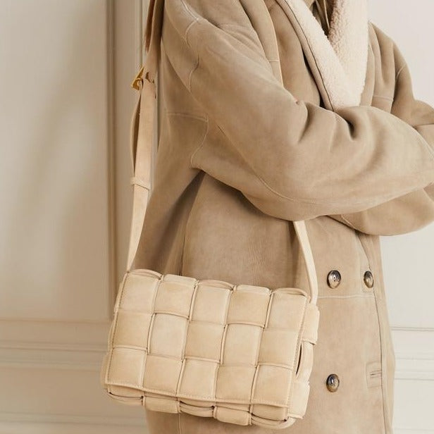 Suede Shoulder Bag Beige