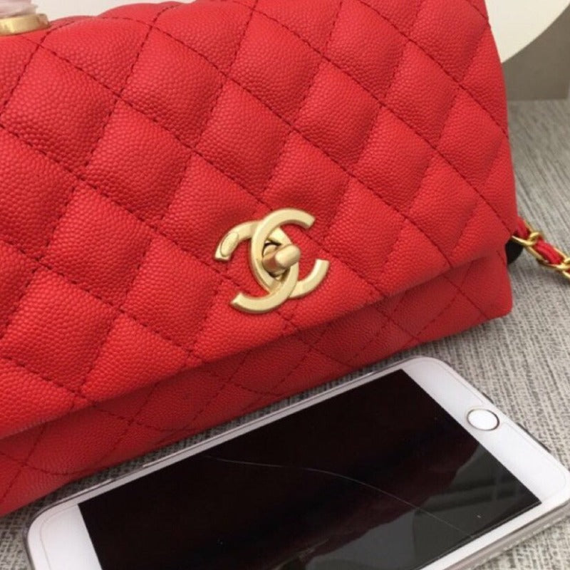 Coco Flap Bag Red New