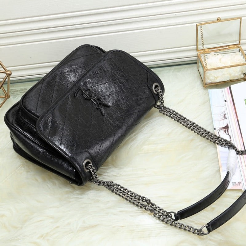 Niki Shoulder Chain Bag Black