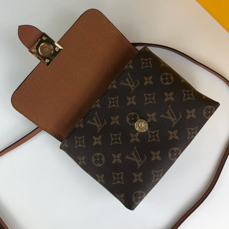 Locky Bb Lona Monogram Bag Brown