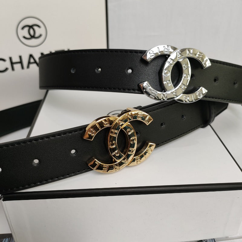 Design Leather CC Belt Black