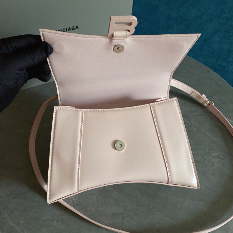 Hourglass Small Mock-croc Top-handle Bag Light Pink