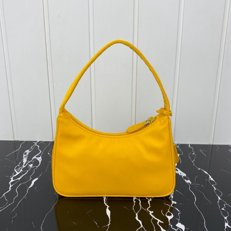 Vintage Nylon Hobo Bag Yellow