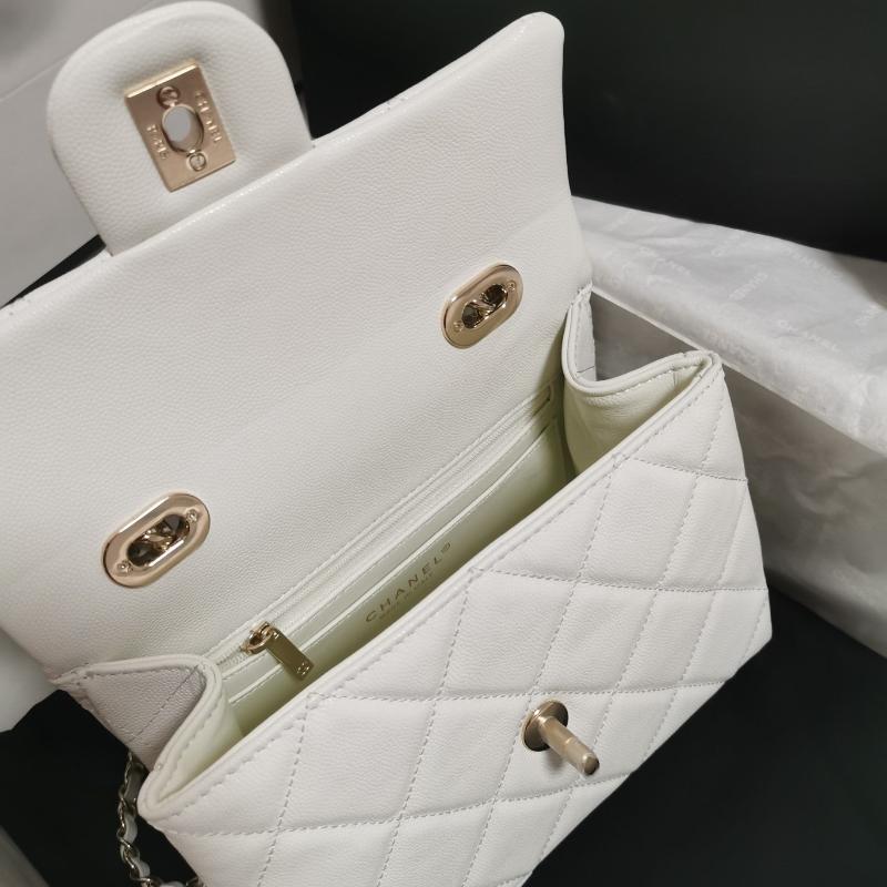 Kelly With Top Handle Bag White