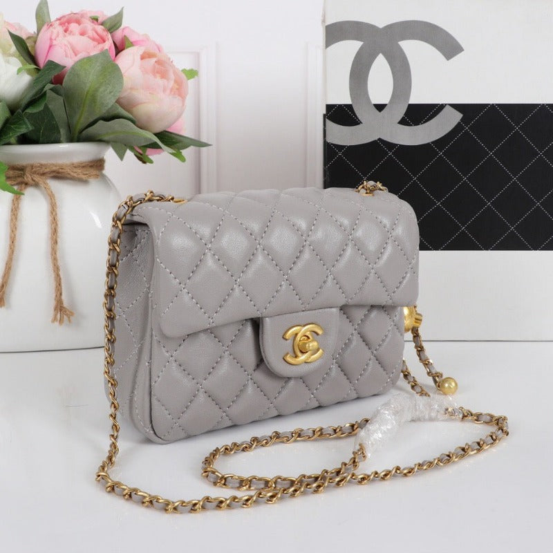 Classic Mini Flap Bag Grey