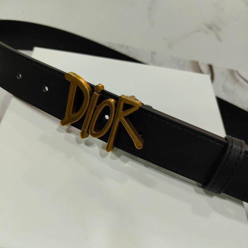 Designer DC Buckle Belt Black