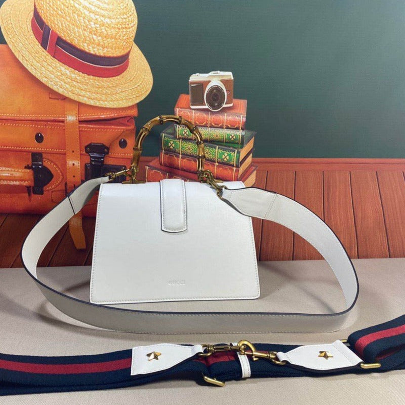 Women's White Blue And Red Dionysus Mini Top Handle Bag