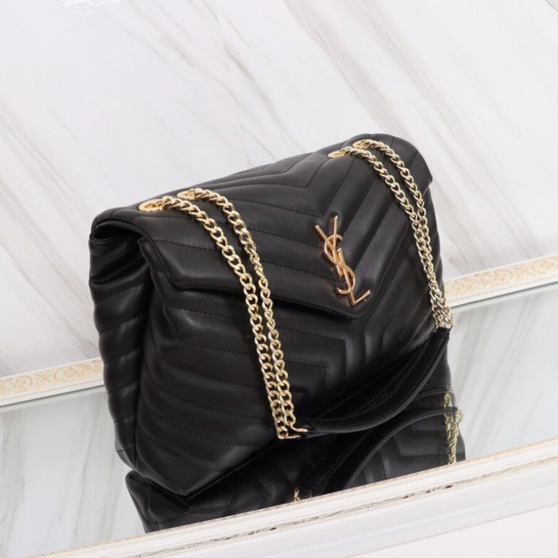 Medium Loulou Shoulder Bag Black