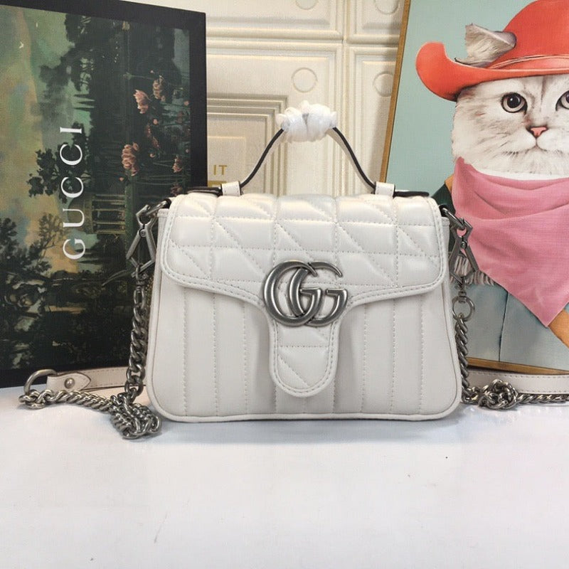 Marmont Mini Top Handle Bag White