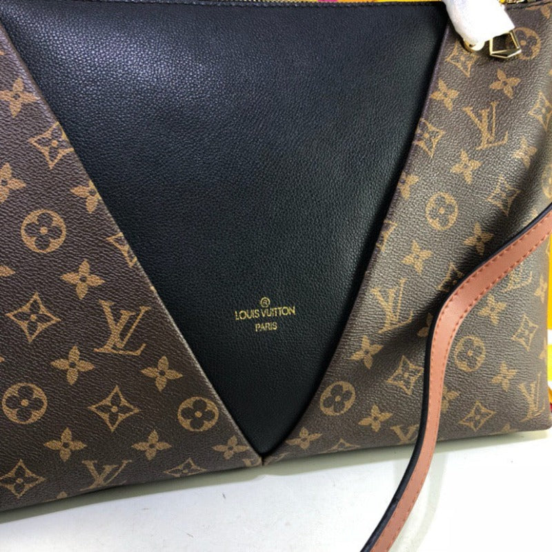 Brown/Black Monogram Leather Handbag