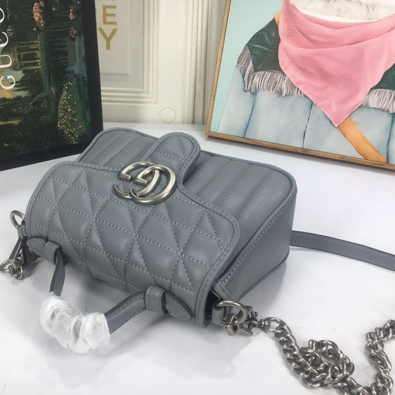 Marmont Mini Top Handle Bag Grey