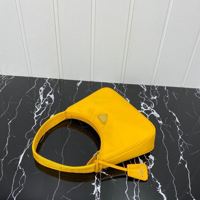 Vintage Nylon Hobo Bag Yellow