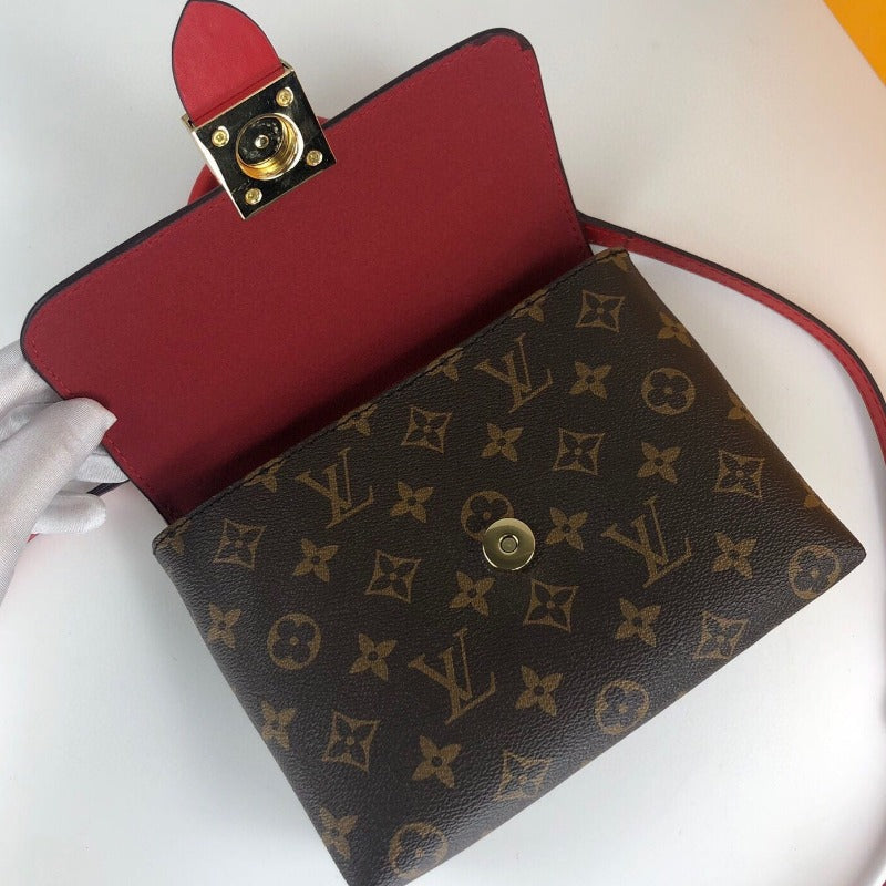 Locky Bb Lona Monogram Bag Red