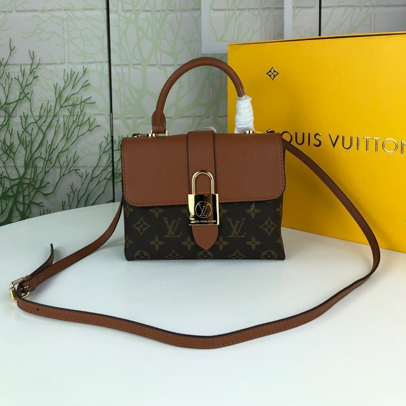 Locky Bb Lona Monogram Bag Brown