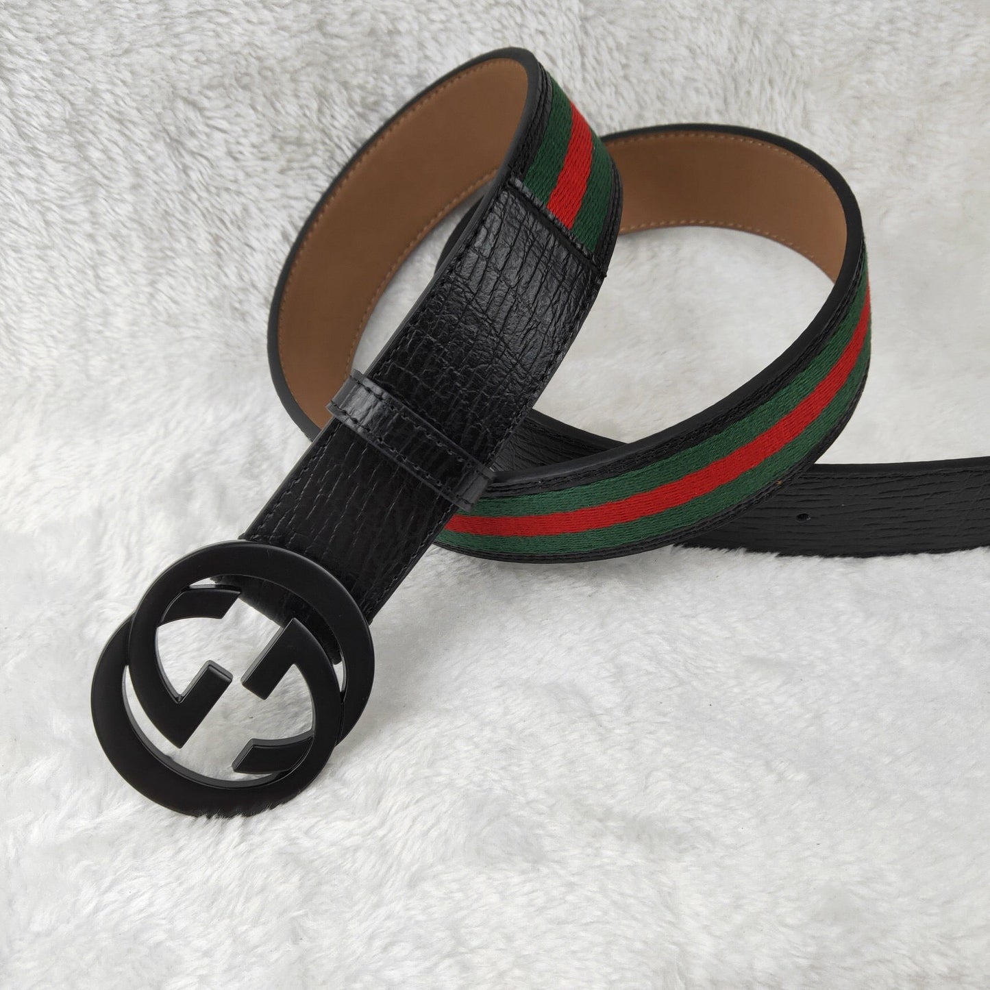 Unisex Belt Buckle G Black-green-red