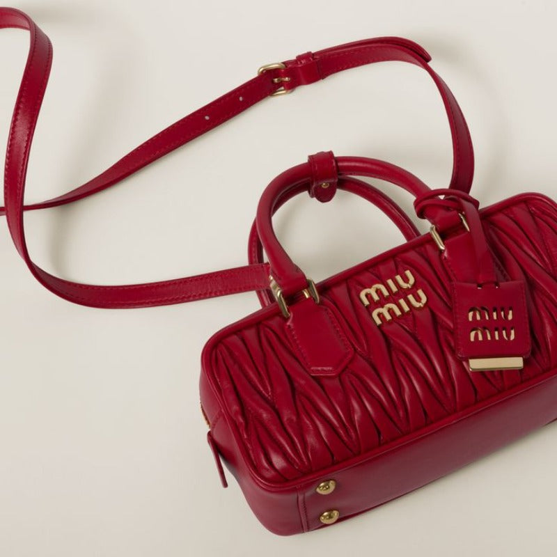 Matelasse Crossbody Bag Red