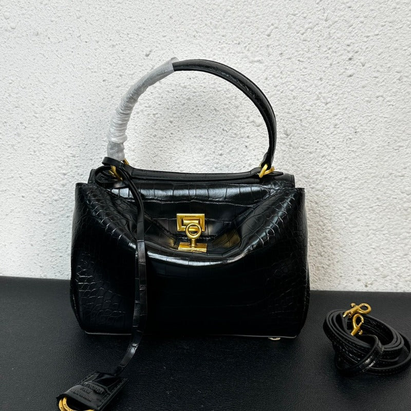 Rodeo mini Black Croc New