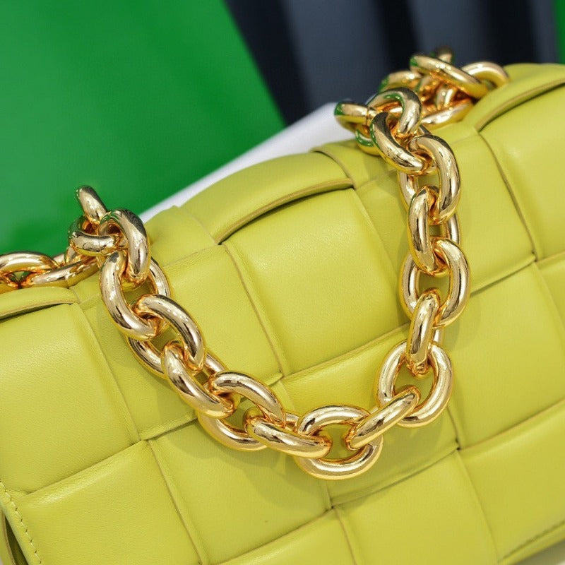 Cassette Shoulder Chain Bag Lime