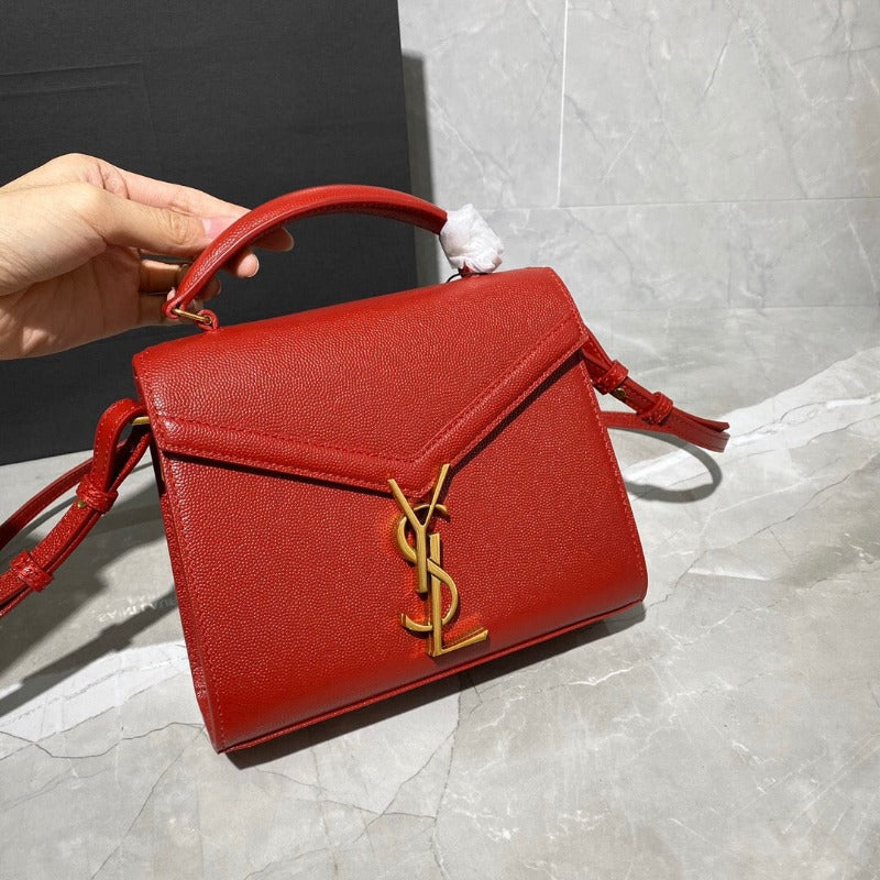 Cassandra Mini Top Handle Bag Red