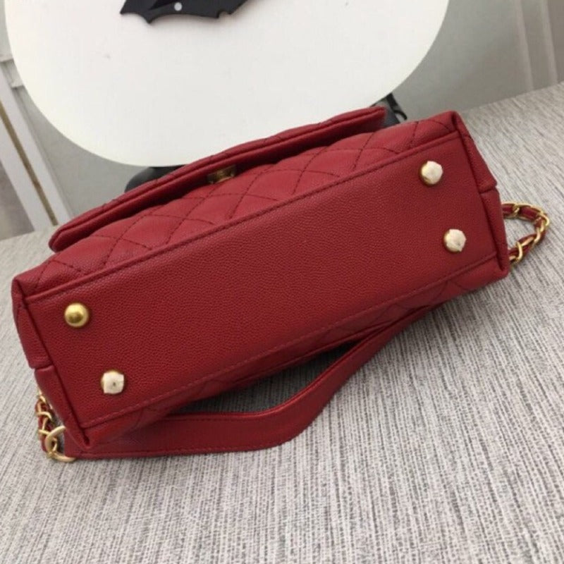 Coco Flap Bag Dunkelrot Neu