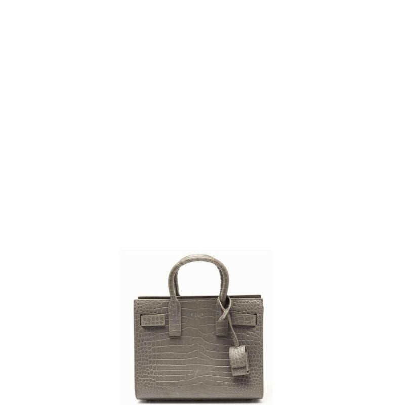 BOLSO SAC DE JOUR NANO CLASSIC GRIS COCODRILO