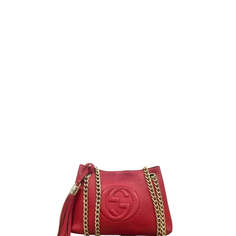 Soho Chain Tote Bag Red