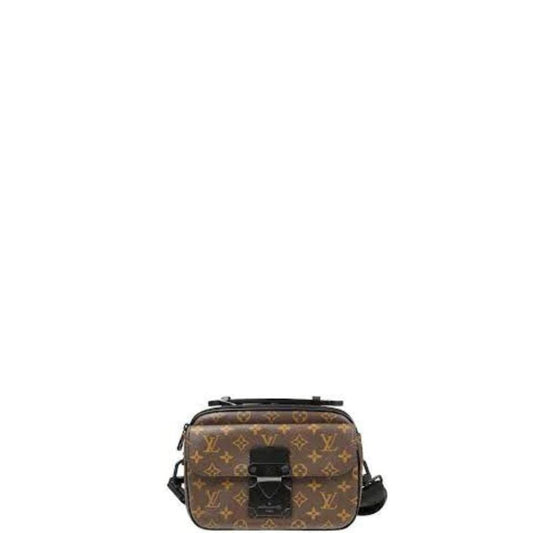 S Lock Monogram Bag Brown/Black