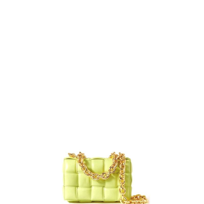 Cassette Shoulder Chain Bag Lime